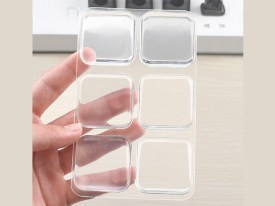 Kit 48 topes transparentes cuadrados